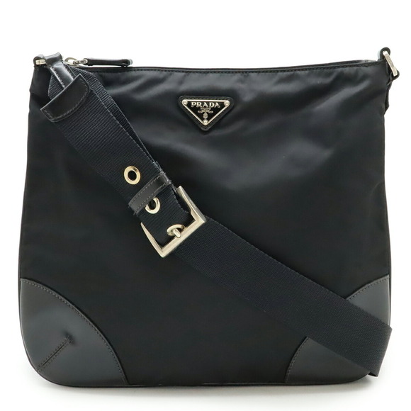 PRADA Black Leather Shoulder Bag - Picture 2 of 9